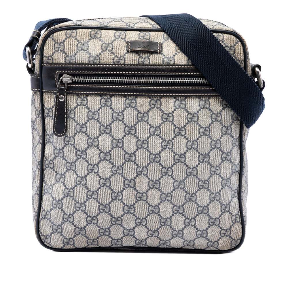 Gucci Front Zip Messenger Gg Coated #317036G71B